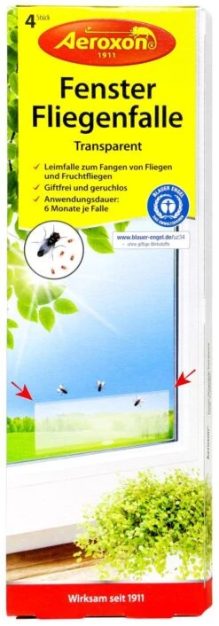 Aeroxon Fenster Fliegenfalle - 4 Stück