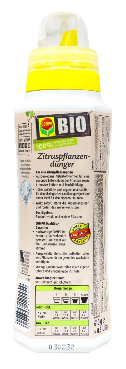 Compo Bio Zitruspflanzendünger - 0,5 L – Bild 2