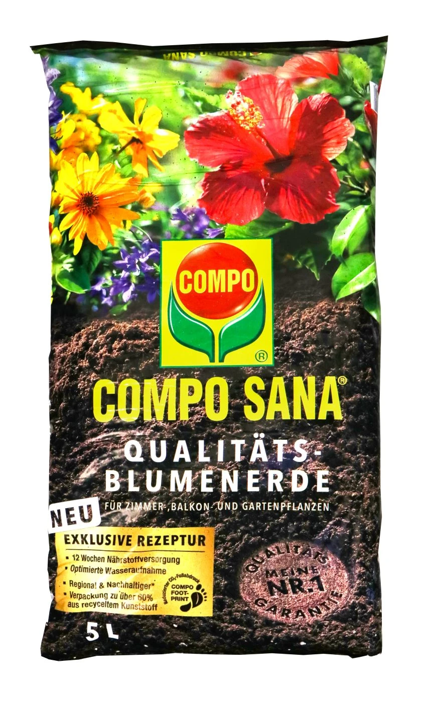 Compo Sana Qualitäts-Blumenerde - 5 L