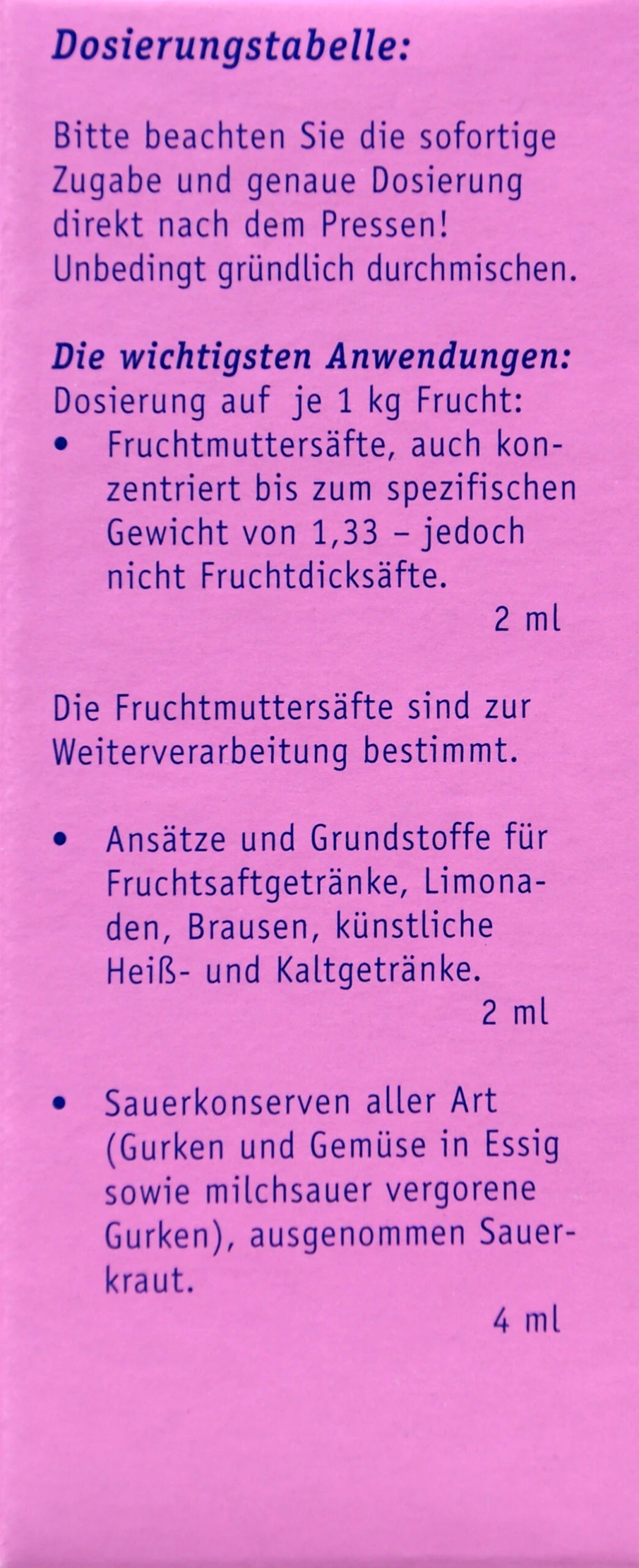 Kitzinger Para Konservierungsmittel - 50 Ml – Bild 2