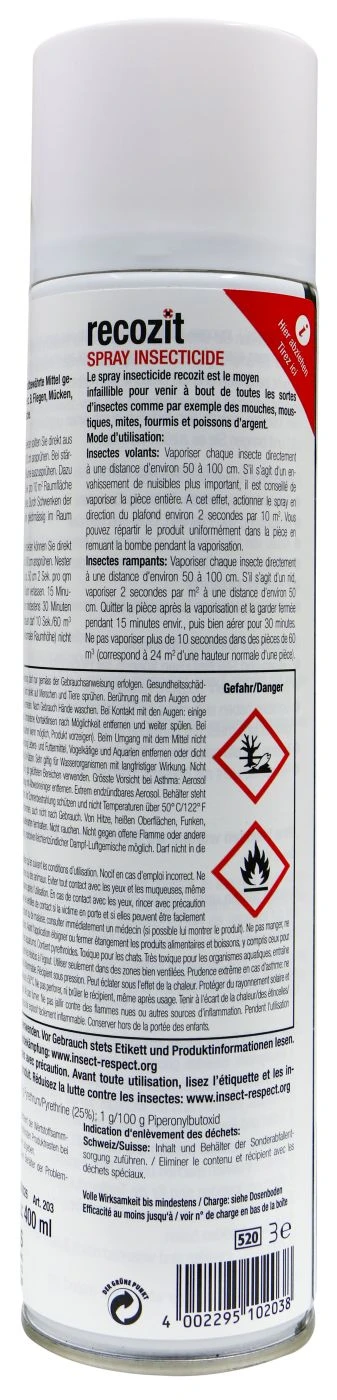 Recozit Insektenspray - 0,4 L – Bild 3