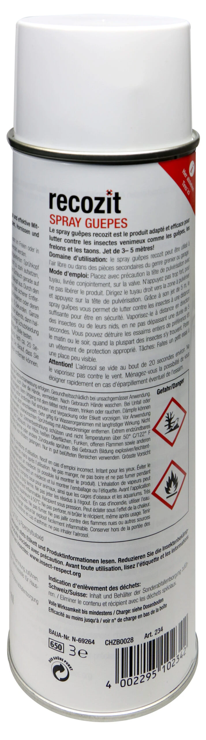 Recozit Wespen Spray Mit Sprühschlauch - 0,5 L – Bild 3