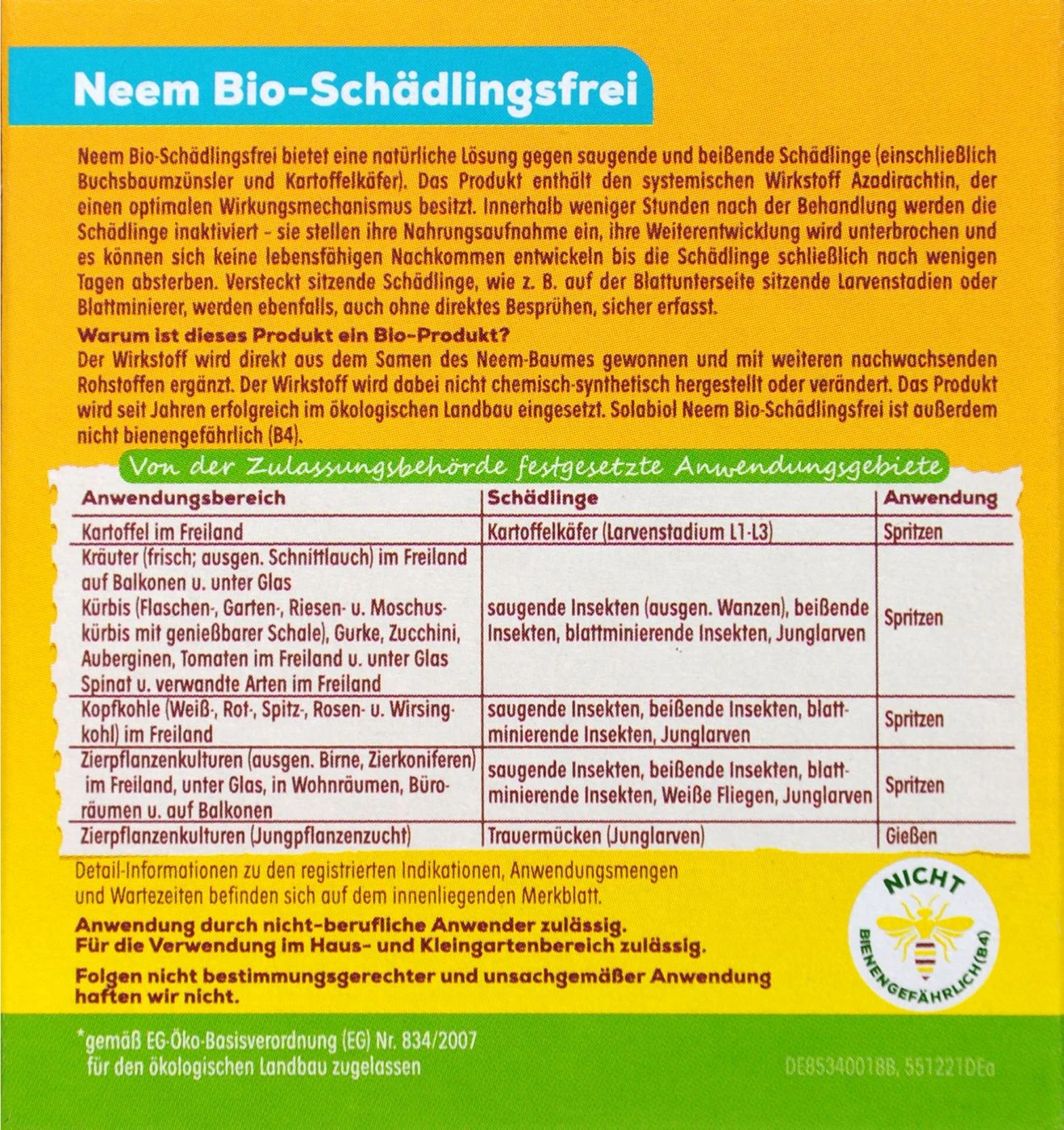 Solabiol Neem Bio-Schädlingsfrei - 30 Ml – Bild 3