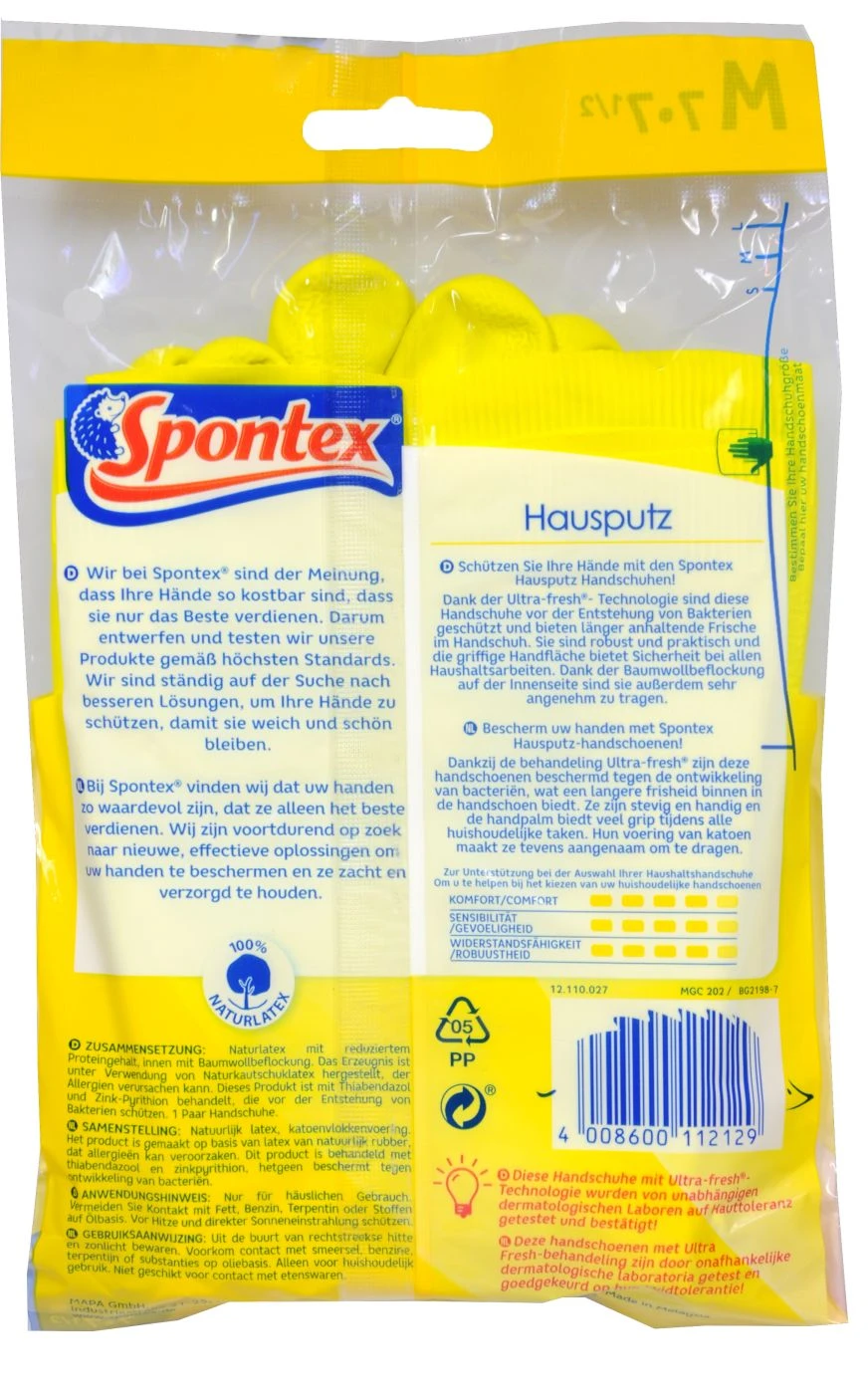 Gummihandschuh Spontex Hausputz M – Bild 2